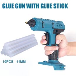 Polijsters 18v Hot Melt Glue Gun with 11mm Glue Sticks Mini Industrial Guns Heat Temperature Thermo Electric Repair Tool Wireless Glue Gun