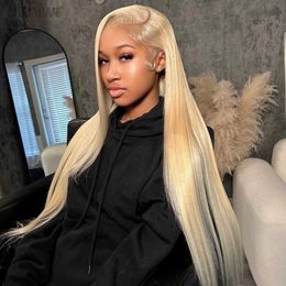 Synthetic Wigs Synthetic Wigs Blonde 13x6 Straight Lace Front Wigs Hair Wigs For Women 13x4 Lace Frontal Wig Glueless Wig ldd240313