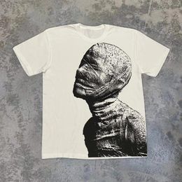Men's T Shirts US Y2k Top High Quality Cotton Extra Large Mummy Print T-shirt 2024 Pro Choice Harajuku Wear Graphic