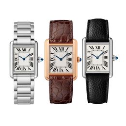 Classic tank Luxury watch designer diamond watch quartz movement gold silver men watch women stainless steel casual wristwatches W1529856
