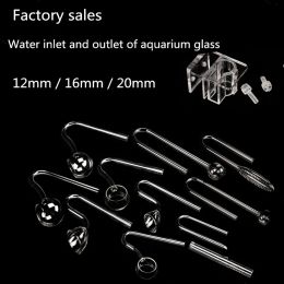 Accessories Glass pipe lily poppy peony spin surface skimmer inflow outflow 13mm 17mm aquarium water plant tank filter Aquarium skimmer