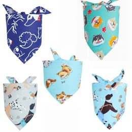 Whole 100pcs lot Dog Apparel Special making Dog Puppy bandanas Collar scarf Bow tie Cotton pet Supplies Y81013221