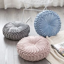 Cushion Ultra Soft Throw Pillow for Couch Decorative 3D Pumpkin Vehicle Wheel Round Velvet Cushion Chair Floor Detachable Bolster