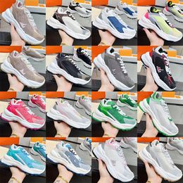 2024 Womens Casual Sports Shoes Run 55 series Sneakers Thick Sole anti slip Sports Dad Shoes Diamond Print Mesh Fabric Breathable Female Designer Women Shoes