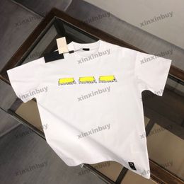 xinxinbuy Men designer Tee t shirt 2024 Milan roma Letter printing short sleeve cotton women Grey black white blue S-3XL