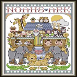 Noah's Ark home cross stitch kit Handmade Cross Stitch Embroidery Needlework kits counted print on canvas DMC 14CT 11CT258h