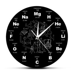 Periodic Table Of Elements Wall Art Chemical Symbols Wall Clock Educational ElementaL Display Classroom Clock Teacher's Gift 207Q