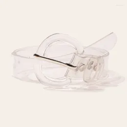 Belts 2024 Resin Acrylic D-buckle Transparent Belt Versatile PVC Women's Is Now In Stock From The Manufacturer