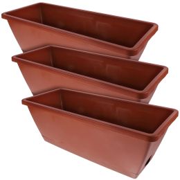 Planters 3 Pcs Planter Pot Flower Stand Outdoor Bed Planting Trough Plastic Garden Decorations Stands