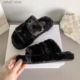 Slippers Designer high woman mink slipper womens fuzzy s summer man casual sandal Sandals for Women Spring autumn and winter new fashion plushH240313