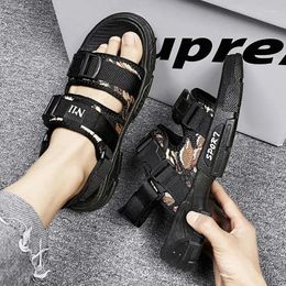 Sandals Summer Forest Oil Painting Beach Shoes Men's 2024 Men Breathable Outdoor Antiskid Sports Slippers Hiking