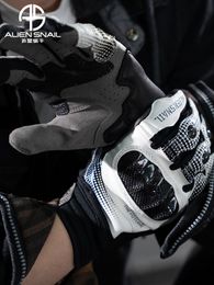 Alien Snail T3 Riding Gloves Carbon Fibre Anti Drop Men's and Women's Four Seasons Breathable Motorcycle Gloves Motorcycle Gloves
