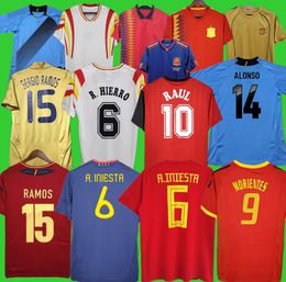 Spagna Maglie da calcio retrò Espana 1992 1994 1996 1998 2002 2008 2010 2012 2023 maglia da calcio vintage 88 94 96 98 02 08 10 12 portiere CASILLAS Camiseta de futbol