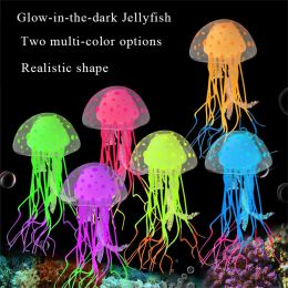 Decorations 6Pcs Artificial Swim Luminous Jellyfish Aquarium Decoration Fish Tank Underwater Live Plant Luminous Ornament Aquatic Landscape