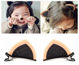 Children headdress hair accessories For Baby Girls Lovely cat ears hairpin top folder baby issuing sub 6 Colour options 7005475451