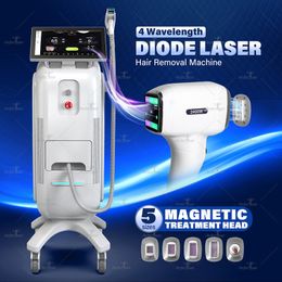 Intelligent 4 Wavelength Laser Diode Hair Removal Equipment Professional 808nm Hair Reduction TEC Cooling System Android Diode Lazer Device One Handle