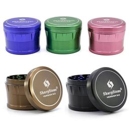 Chamfering Sharpstone version 2.0 metal herb tobacco grinder dia 63mm 4 layers Aluminium alloy Colourful grinders smoking accessroies