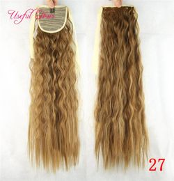 Valentines day gift Pony Tail Hairpieces Drawstring Ponytails comb ponytail blonde hair extension clip in hair extensions for blac7109857