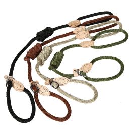 Leashes Hemp rope Dog Leash P Chain Slip Collar pet Walking Leads Dog Outdoor sport Leash puppy pet Traction For small Medium Large Dogs