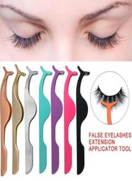 False Eyelash Tweezers Fake Eye Lash Applicator Eyelash Extension Curler Nipper Auxiliary Clip Clamp Makeup Tools7706131
