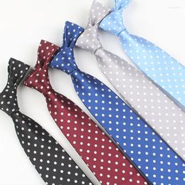Bow Ties High Weft Density Polyester Dot Casual Women's Neckties 8cm Business Suit Polka Men's Wedding Tie Self-Tied