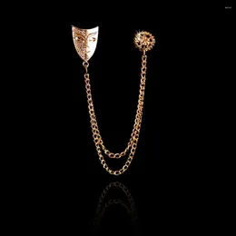 Brooches Jewellery Lapel Pins Suit Accessories Fashion Women Men Brooch Tassel Mask Chain