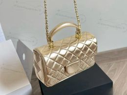 Designer Handbags Hand Flap Bag Classic Top Sheepskin Quilted Plaid Weave Chain Gold Hardware 22B handle Mini CF shoulder Crossbody bag Genuine Leather Chain Bag