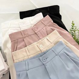 Lucyever 5 Colours AnkleLength Trousers Female Korean High Wiast Office Work Pencil Suit Pants Ladies Summer Casual Harem 240309