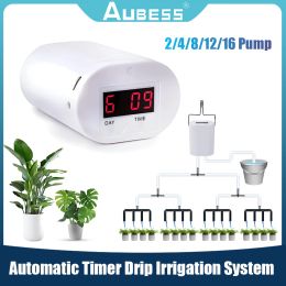 Kits 2/4/8/12/16 Heads SelfWatering Pump Controller Automatic Timer Waterers Drip Irrigation System Garden Watering Device Gadget