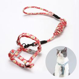 Adjustable Cat Harness Leash Escape Proof Kitten Dog Harness For Cat Small Dog Breathable Cat Harness Lead Leash Pet Accessories 240229