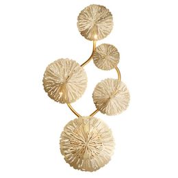 Wall Lamp Artpad Copper Lustre Gold Lotus Leaf Vintage Retro Bedside Living Room Art Decor Home Lighting Sconces G4 Bulb293x