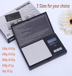 Mini Digital Scales 001g x 200g 500g Pocket Digital Scales Gold Diamond Jewelry Kitchen Balance Electronic Weight Gram Precise Sc7389041