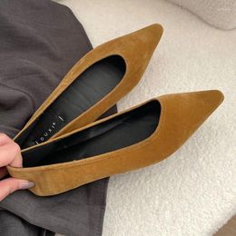 Casual Shoes 2024 Spring Women Flat Red Yellow Heel Fashion Pointed Toe Shallow Slip On Dress Ballerinas Soft Outdoor Ballet