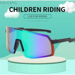 Çocuk Bisiklet Güneş Gözlüğü Polarize MTB Sport Bisiklet Gözlükleri UV400 Çocuk Kamp Goggles Erkek Kızlar Açık Bisiklet Gözlükleri LDD240313