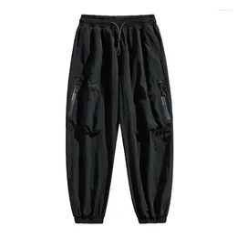Men's Pants 2024 Spring Casual Men Hip Hop Harajuku Streetwear Mens Jogging Harem Pant Elastic Waist Solid Cargo Trousers Man