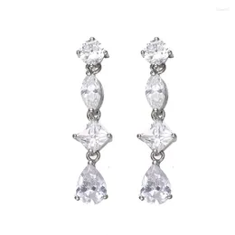 Stud Earrings Bettyue Fashion Charming Geometry Shape Long Earring For Women&Girls Elegant Zirconia Jewellery Party Fancy Gift