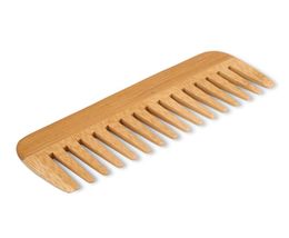 Whole Biodegradable Nature Bamboo Wide Tooth Bamboo Travel Hair Grooming Comb Brush 4921849