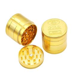 Smoking Accessories Gold Coin Grinder Zinc Alloy 40 MM50 MM 4 Layer Metal Herb With Diamond Teeth Tobacco Miller Spice Crusher7475711