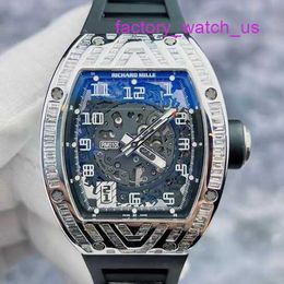 Fashion Diving Watch RM Wristwatch RM010 Automatic Mechanical Watch Rm010 Outer Ring with T Square Diamond Barrel Shaped Hollowed Out Dial Dat