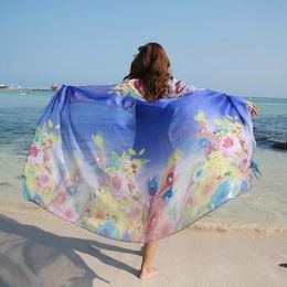 Scarves Feather Women Scarf Summer Spring Girls Shawl Beach Blanket Poncho Luxury Scarver Ponchos And Capes237O