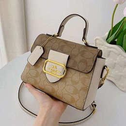 Shop Factory Wholesale Fashionable Printed Colour Contrast Small Square Bag 2024 New Style Versatile Womens One Shoulder Crossbody