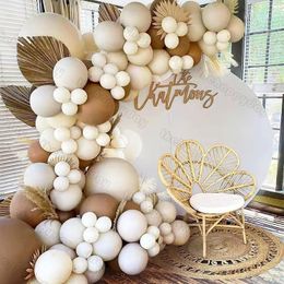 Beige Cream White Balloon Garland Arch Kit Neutral Sand Balloons Birthday Baptism Baby Shower Wedding Party Decorations 240226