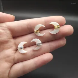 Stud Earrings Bohemian Style Natural Shell Moon Phase Crescent Sailor Piercing Jewellery