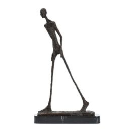 Walking Man Statue Bronze by Giacometti Replica Abstract Skeleton Sculpture Vintage Collection Art Home Decor 210329283j