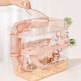 Cages Pet Hamster Cage Super Large Villa Luxury Three Story House Hamster Guinea Pig Suitable for Small Animals Double Layer Cage