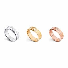 Designer tiffay and co S925 Pure Silver Gold Plated Double Diamond CNC Ring Ti Family Commuting Gift