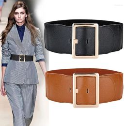 Belts Women's Decorative Waist Belt Wide Girdle Cinch Ladies Fashion For Dresses With Metal Buckle