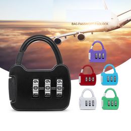 Mini Padlock 3 Digits Code Combination Password Security Lock for Dormitory Cabinet Outdoor Traveling Backpack Zipper Lock Party Favor