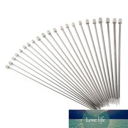 11 Pairs of 36cm Long 2 0mm to 8 0mm Stainless Steel Straight Single Pointed Knitting Needles Crochet Hooks Silver207C