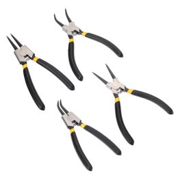 Glassnijder 4pcs New 6 Inch 150mm Circlip Pliers Set Snap Ring Plier Angled/straight Hand Pliers Tools Kit for Inner & Outer Rings